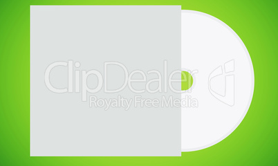 mock up illustration of compact disc and cover on abstract background