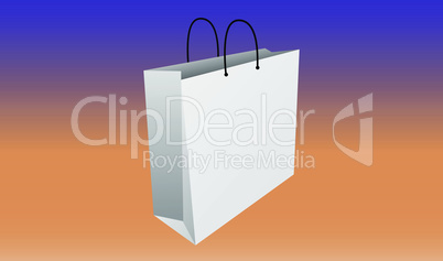 mock up illustration of paper carry bag on abstract background