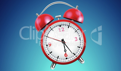 mock up illustration of alarm clock on abstract background