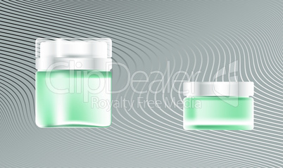 mock up illustration of beauty cream container on abstract background