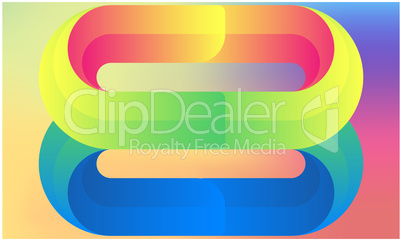 closed loop in a abstract rainbow background