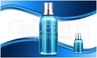 mock up illustration of male perfume on abstract background