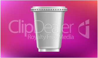 mock up illustration of hot drink mug on abstract background