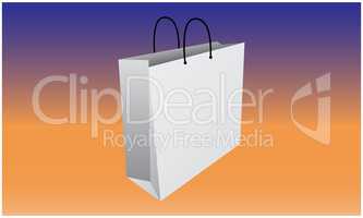 mock up illustration of paper carry bag on abstract background