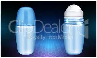 mock up illustration of male deodorant perfume on abstract background