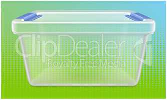 mock up illustration on rectangle container box on abstract background