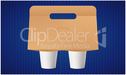 mock up illustration of shake with package stand on abstract background