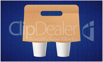 mock up illustration of shake with package stand on abstract background