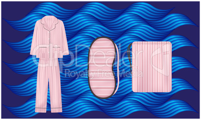 mock up illustration of female sleepwear on abstract background