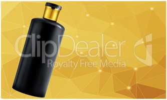 mock up illustration of male perfume on abstract background