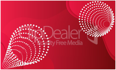 3d illustration of circles on abstract red background