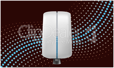 mock up illustration of hand dryer on abstract background