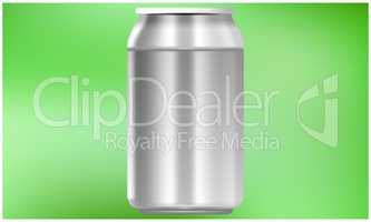 mock up illustration of can on abstract background
