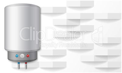 mock up illustration of water heater on abstract background