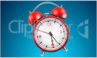 mock up illustration of alarm clock on abstract background