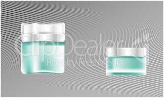 mock up illustration of beauty cream container on abstract background