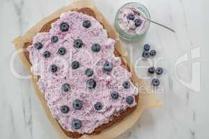 Blaubeer Brownie