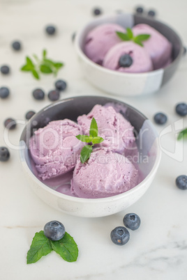 Heidelbeer Eiscreme Heidelbeer Eiscreme