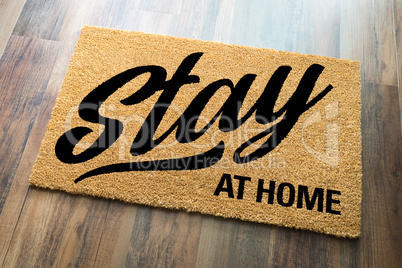 Stay At Home Welcome Mat On Floor