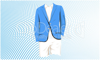 mock up illustration of male fashion wear on abstract background