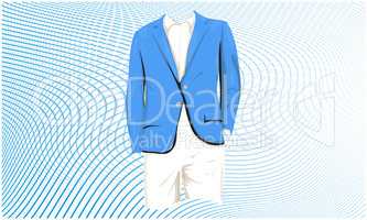 mock up illustration of male fashion wear on abstract background