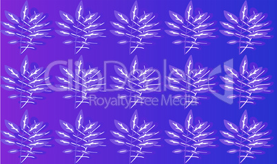 digital textile design of leaves art on abstract background