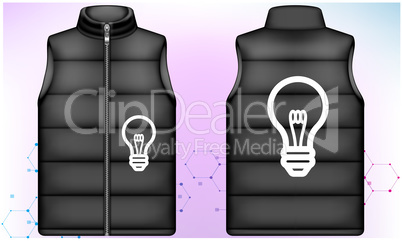 mock up illustration of male jacket on abstract background