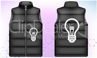 mock up illustration of male jacket on abstract background