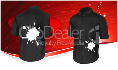 mock up illustration of male wear on abstract background