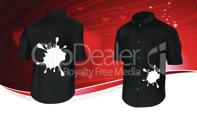 mock up illustration of male wear on abstract background