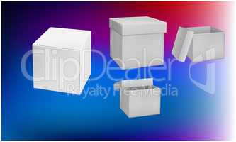 mock up illustration of big empty boxes on abstract background