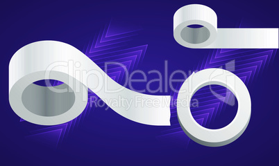 mock up illustration of duct tape roll on abstract background