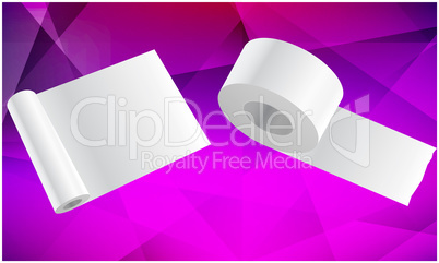 mock up illustration of different size of tissue roll on abstract background