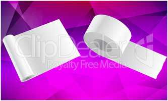 mock up illustration of different size of tissue roll on abstract background