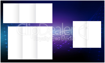 mock up illustration of single and multi fold brochure on abstract background