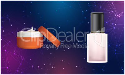 mock up illustration of cosmetic product on abstract background