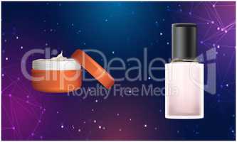 mock up illustration of cosmetic product on abstract background