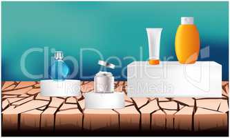 mock up illustration of various product on abstract background