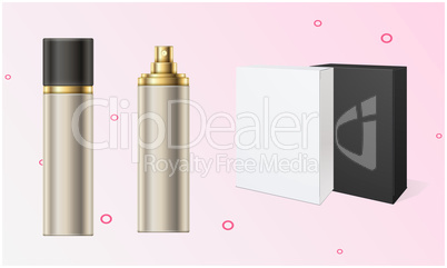 mock up illustration of couple perfume on abstract background