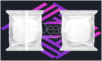 mock up illustration of food pack on abstract background