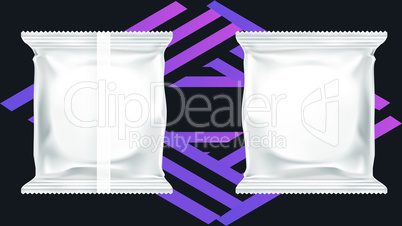 mock up illustration of food pack on abstract background