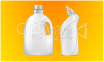 mock up illustration of home cleaning pack on abstract background