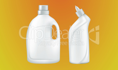 mock up illustration of home cleaning pack on abstract background