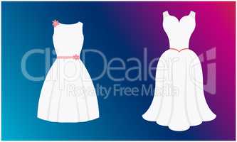 mock up illustration of female dress on abstract background