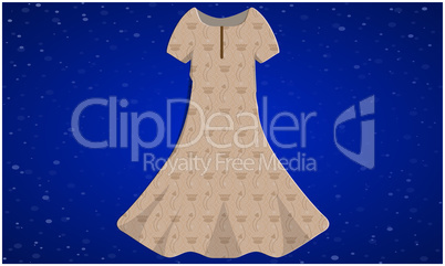 mock up illustration of casual dress on abstract background