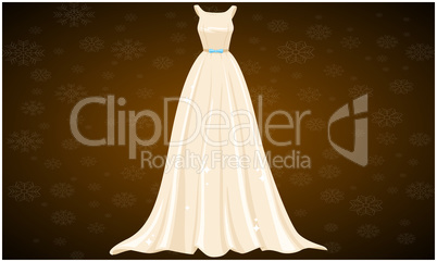 mock up illustration of fashion dress on abstract background