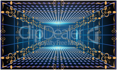 digital textile illustration design of art on abstract background