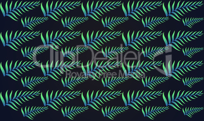 digital textile design of leaves