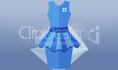 mock up illustration of casual dress on abstract background