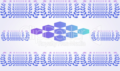 digital textile illustration design of leaves art